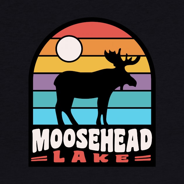 Moosehead Lake Moose Badge Maine by PodDesignShop